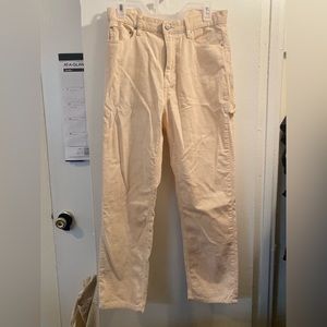 Corduroy Utility Pants in light cream/off-white color